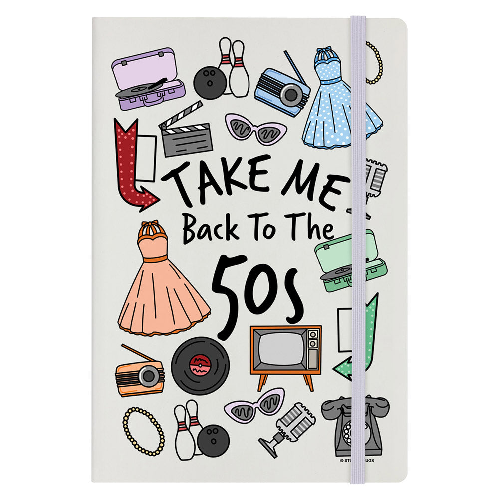 Take Me Back To The 50s Cream A5 Hard Cover Notebook