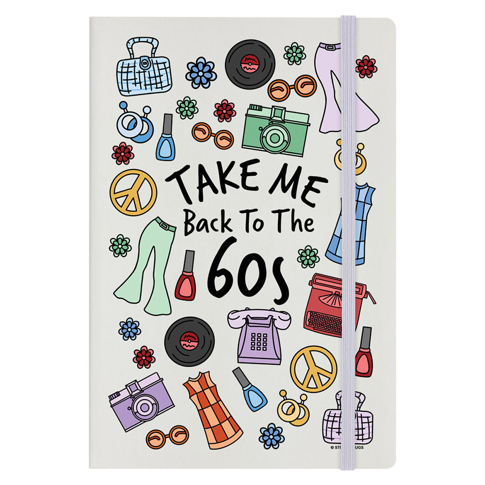 Take Me Back To The 60s Cream A5 Hard Cover Notebook