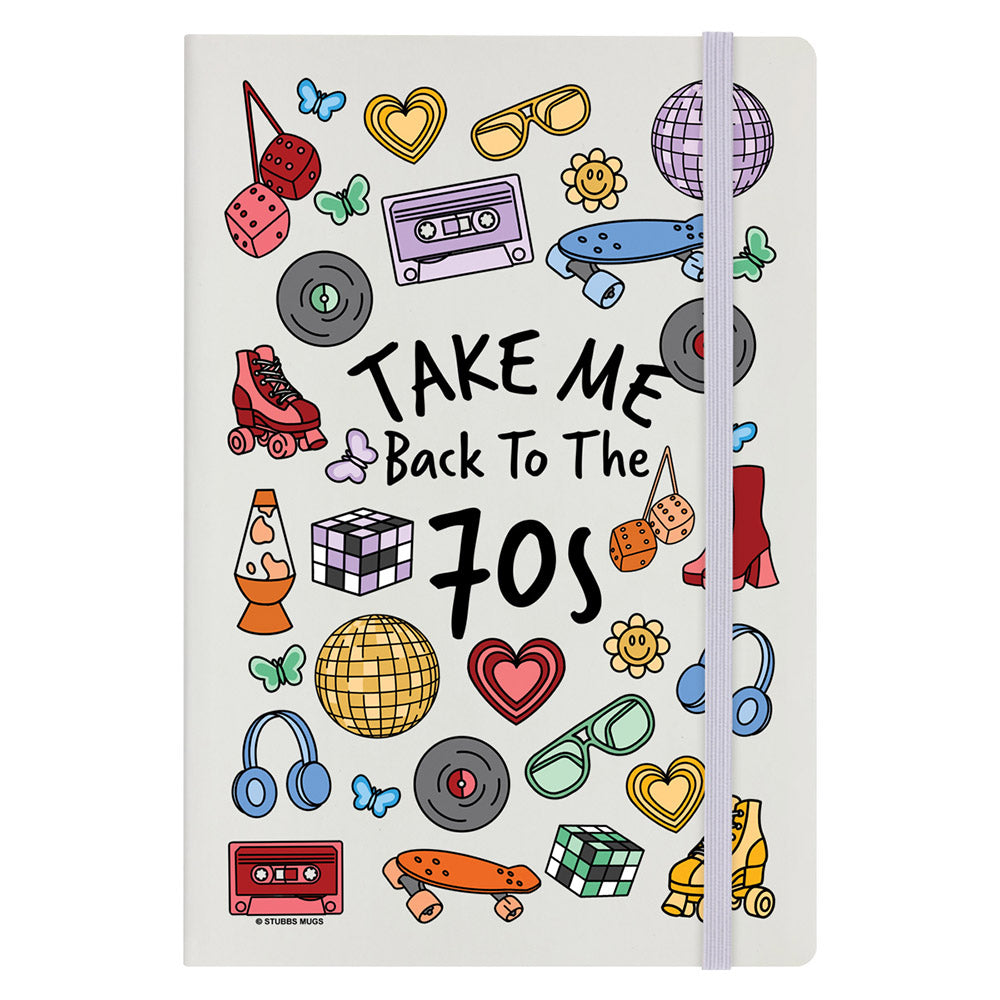 Take Me Back To The 70s Cream A5 Hard Cover Notebook