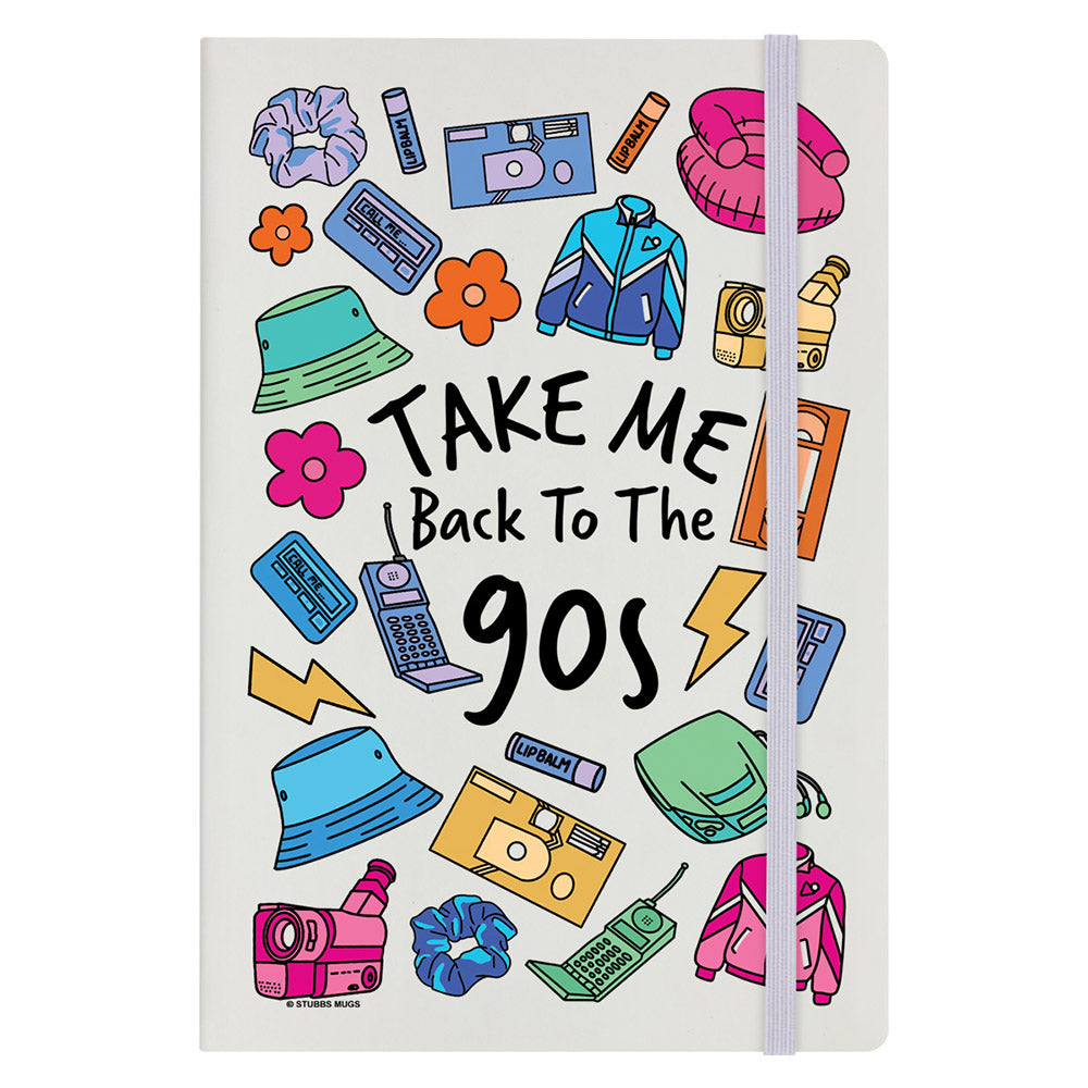 Take Me Back To The 90s Cream A5 Hard Cover Notebook