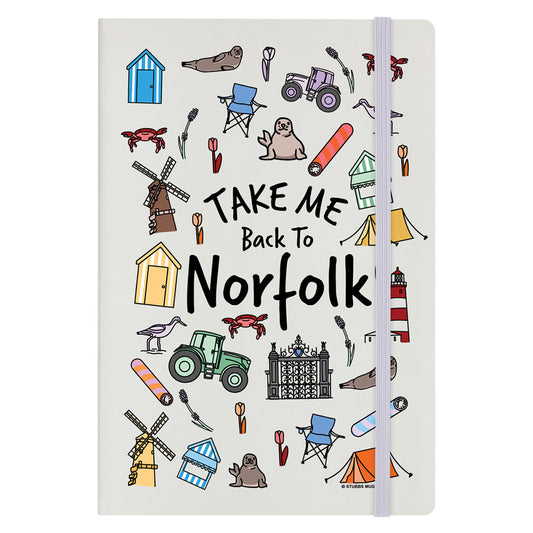 Take Me Back To Norfolk Cream A5 Hard Cover Notebook