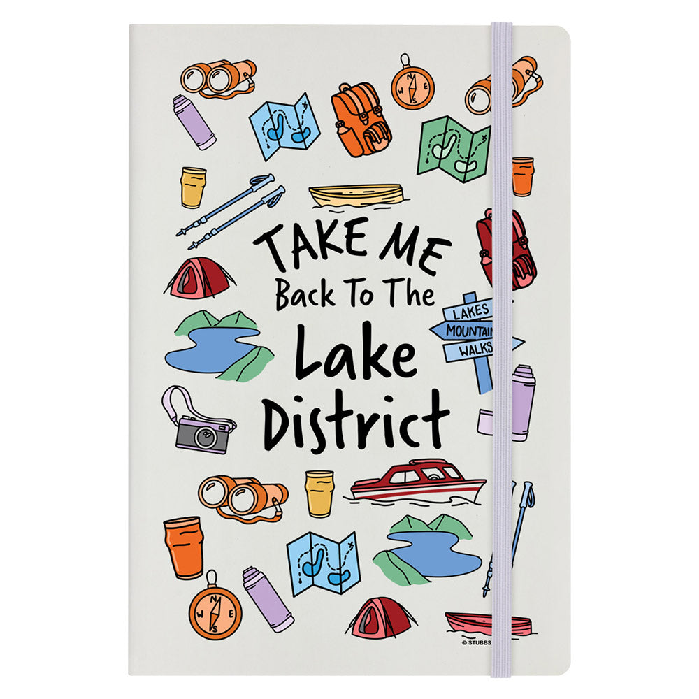 Take Me Back To The Lake District Cream A5 Hard Cover Notebook