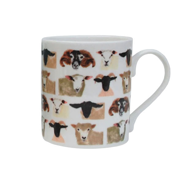 IzziRainey Sheep Repeat Large Bone China Mug -350ml