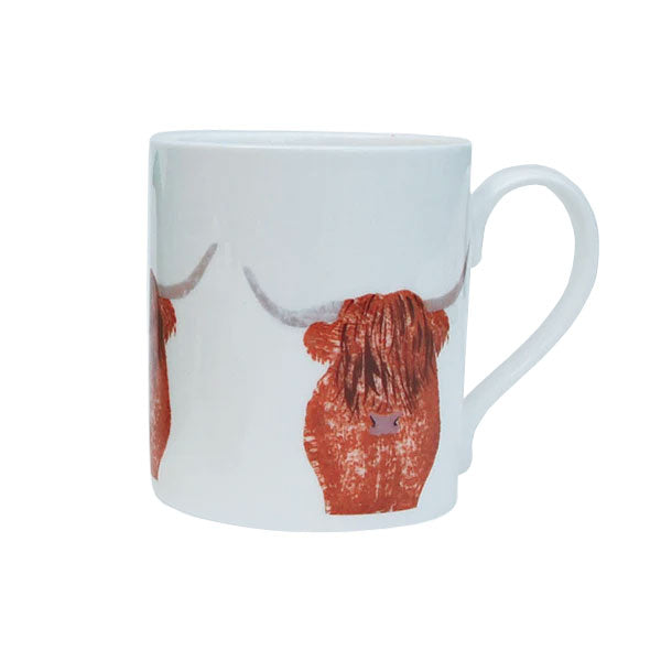 IzziRainey Olivia The Highland Cow Single Mug Large Bone China Mug -350ml