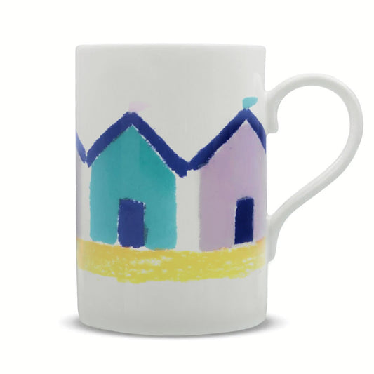 By The Seaside - Beach Huts Solid Lilac Tall Mug