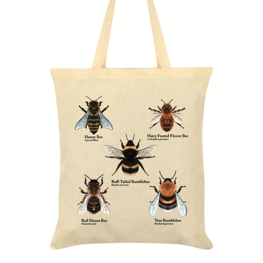 Nature's Delights - A Swarm Of Bees Natural Tote Bag