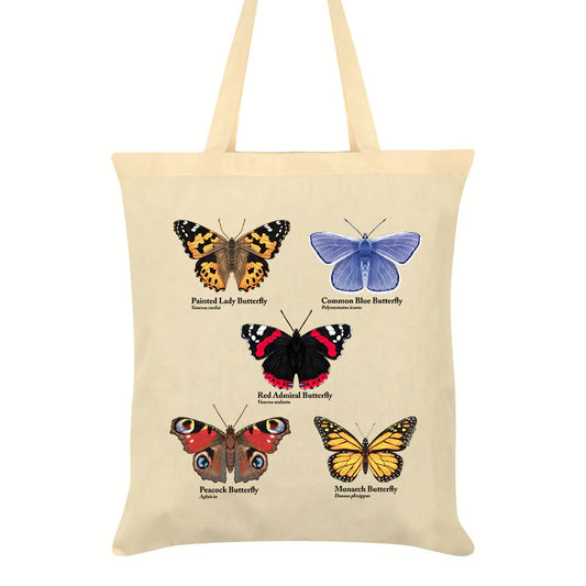Nature's Delights - A Flutter Of Butterflies Natural Tote Bag