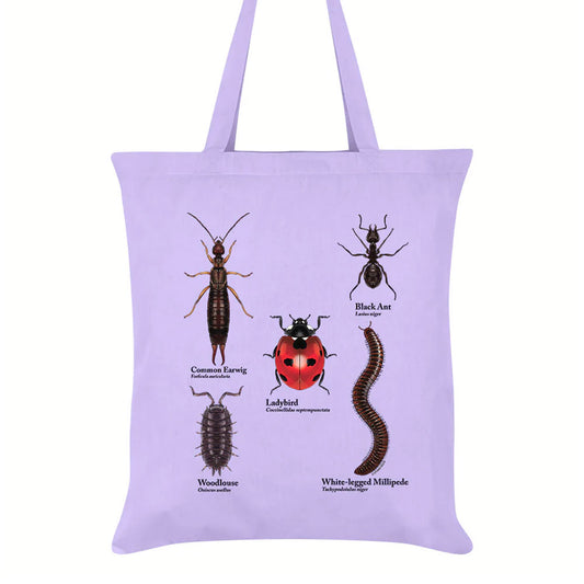 Nature's Delights - A Rabble Of Insects Lilac Tote Bag