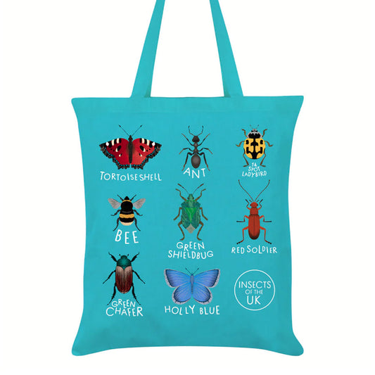 Nature's Delights - Insects Of The UK Sky Blue Tote Bag