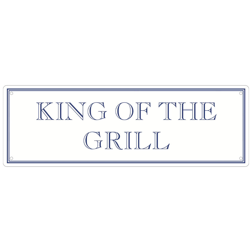 King Of The Grill Slim Tin Sign