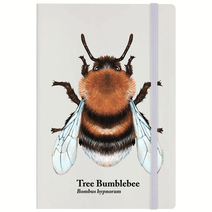 Nature's Delights - Tree Bumblebee Cream A5 Hard Cover Notebook
