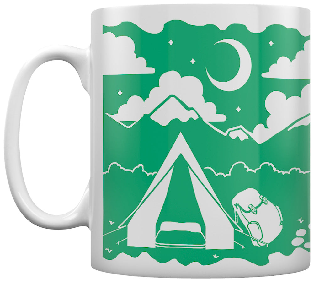 Etched In Nature - Camping Under The Stars Block (Green) Print Sublimation Mug