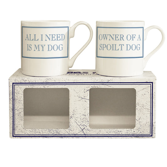 All I Need Is My Dog & Owner Of A Spoilt Dog 250ml Mug Gift Set - 2 Pack