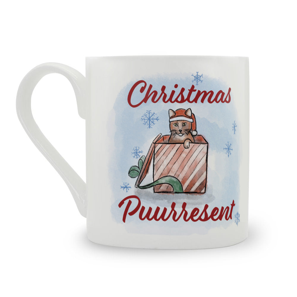 Christmas Puurresent Large Bone China Mug - 350ml