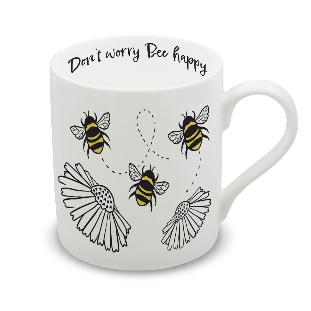 Out & About - Don't Worry Bee Happy Standard Mug - 250ml