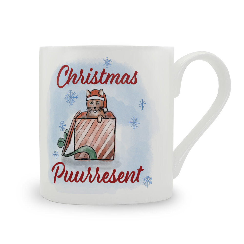 Christmas Puurresent Large Bone China Mug - 350ml