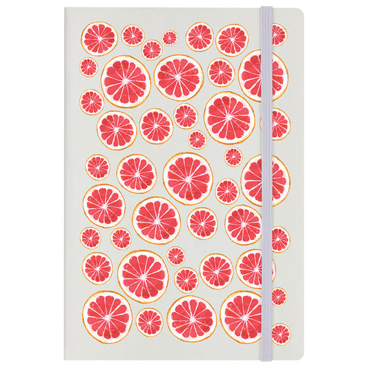 IzziRainey Grapefruits Cream A5 Hard Cover Notebook