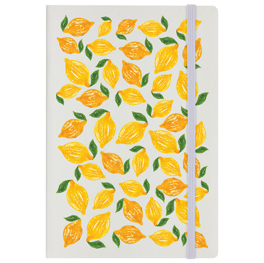 IzziRainey Lemons Cream A5 Hard Cover Notebook