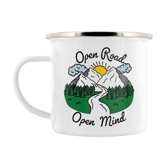 Open Road Open Mind Enamel Mug