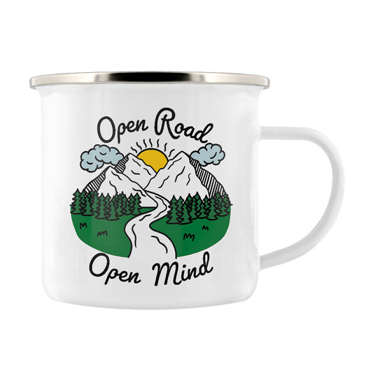 Open Road Open Mind Enamel Mug
