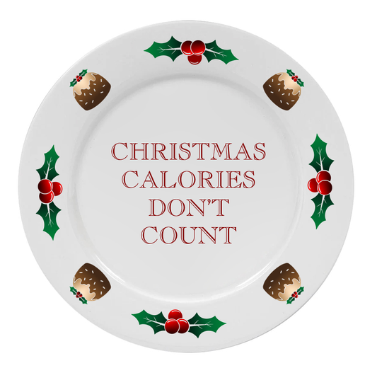 Christmas Calories Don't Count Plate