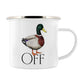 Wild Giggles Duck Off Enamel Mug