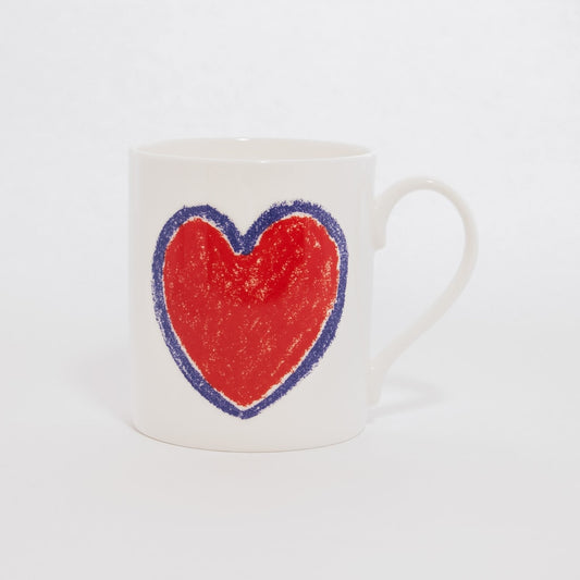 Red Heart With Purple Border Mug