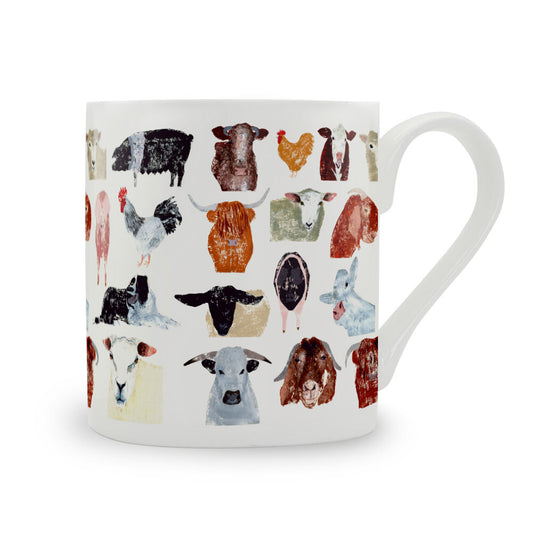 IzziRainey Over The Farm Gate Repeat Large Bone China Mug -350ml