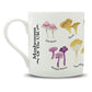 Mushroom Guide Watercolour Large Bone China Mug - 350ml