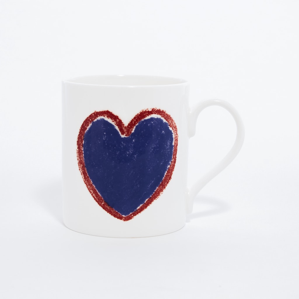 Purple Heart With Red Border Mug