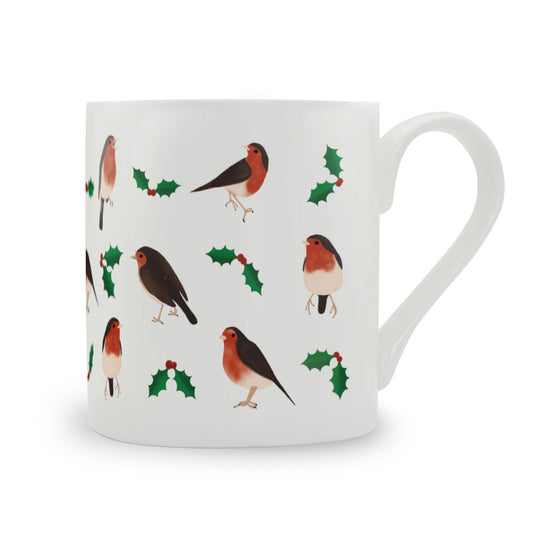 Robins Large Bone China Mug - 350ml