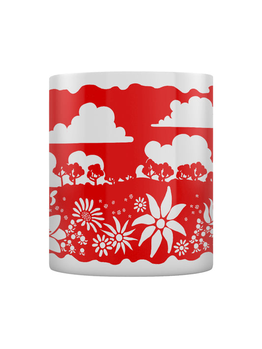 Etched In Nature - An English Country Garden Block (Red) Print Sublimation Mug