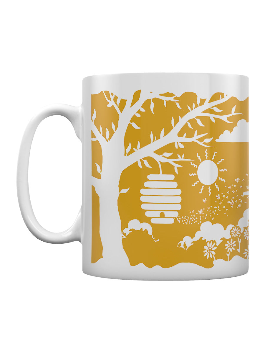 Etched In Nature - A Hive Of Bees Block (Yellow) Print Sublimation Mug
