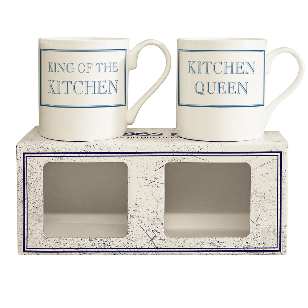 King of the Kitchen & Kitchen Queen 250ml Mug Gift Set - 2 Pack