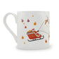 Santa and His Reindeer Large Bone China Mug - 350ml