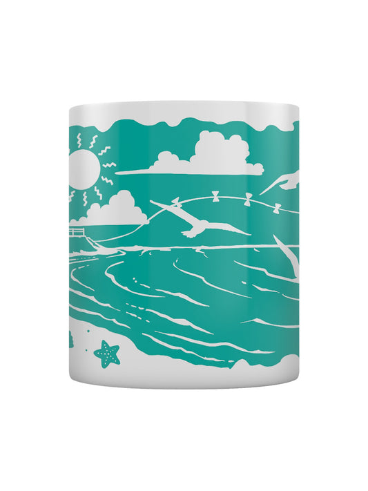 Etched In Nature - By The Seaside Block (Turquoise) Print Sublimation Mug