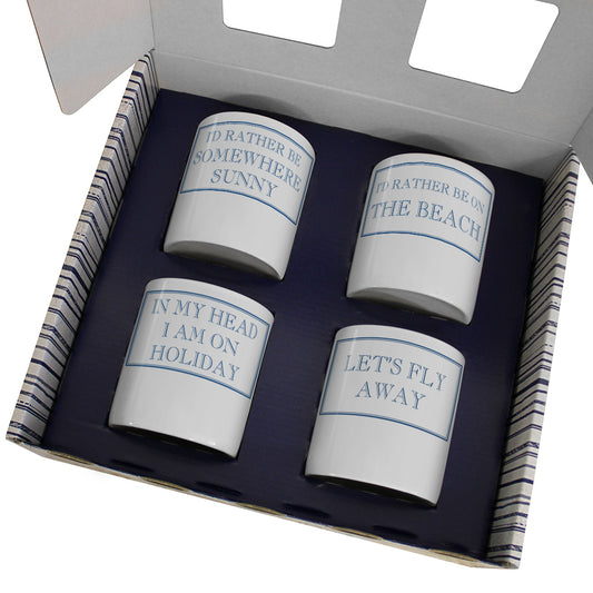 Let's Fly Away 250ml Mug Gift Set - 4 Pack