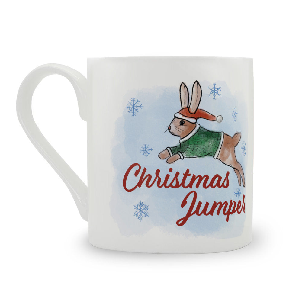 Christmas Jumper Large Bone China Mug - 350ml