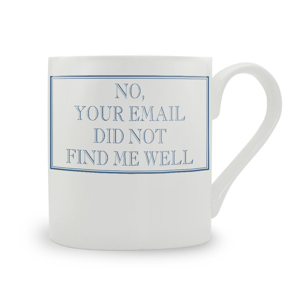 No, Your Email Did Not Find Me Well Mug