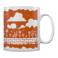 Etched In Nature - At The Allotment Block (Orange) Print Sublimation Mug