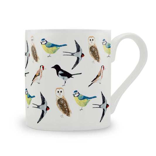 IzziRainey Garden Birds Repeat Large Bone China Mug -350ml