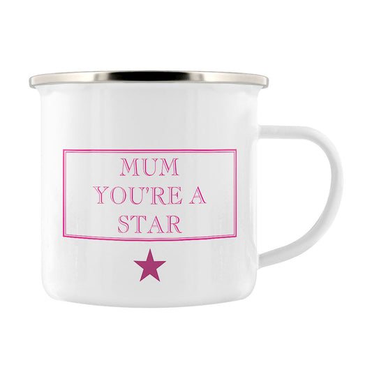 Mum You’re A Star Enamel Mug
