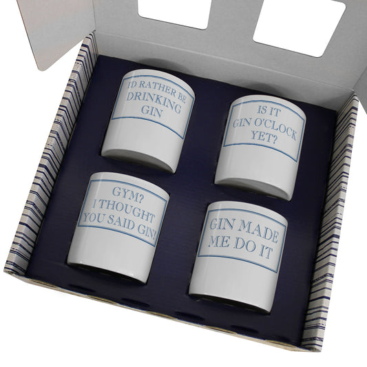 Gin O'Clock 250ml Mug Gift Set - 4 Pack