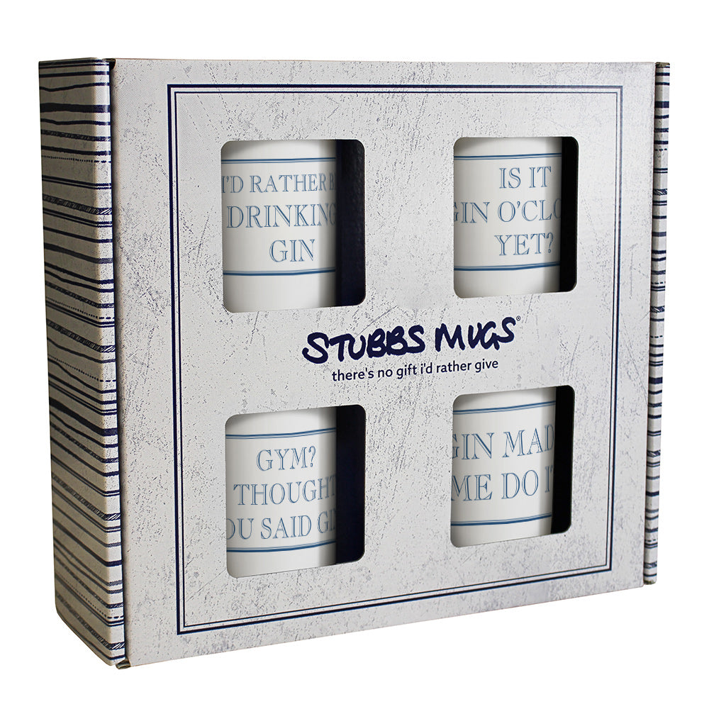 Gin O'Clock 250ml Mug Gift Set - 4 Pack