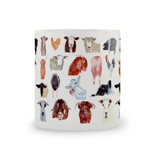 IzziRainey Over The Farm Gate Repeat Large Bone China Mug -350ml